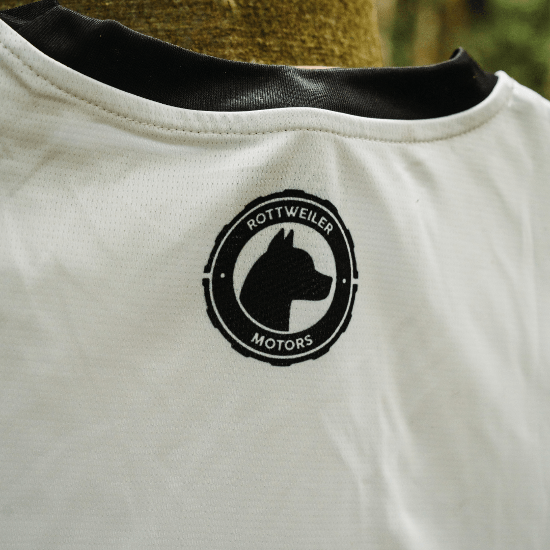 RTWR MTRS “1984” Riding Jersey (WHITE) - Rottweiler Motors