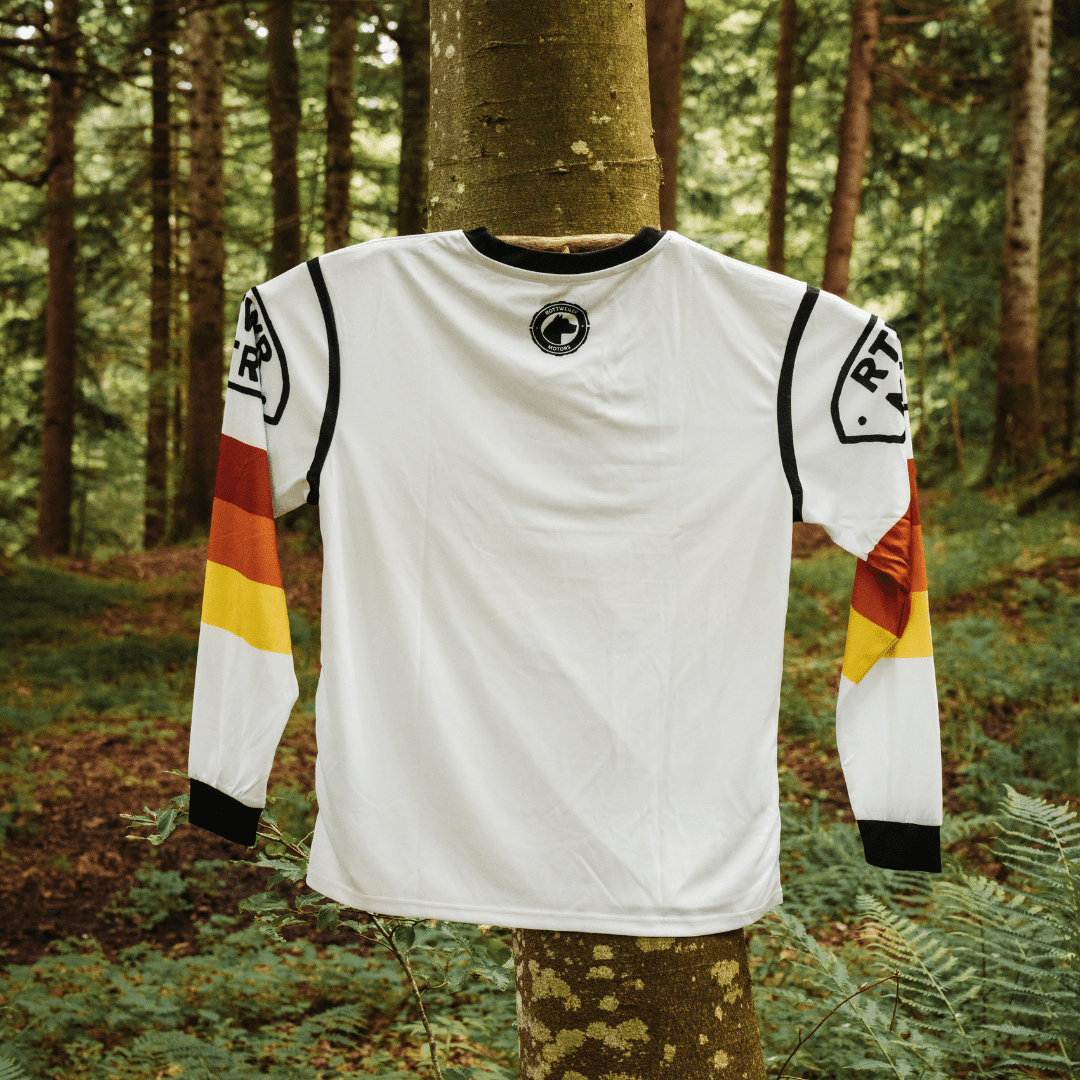 RTWR MTRS “1984” Riding Jersey (WHITE) - Rottweiler Motors
