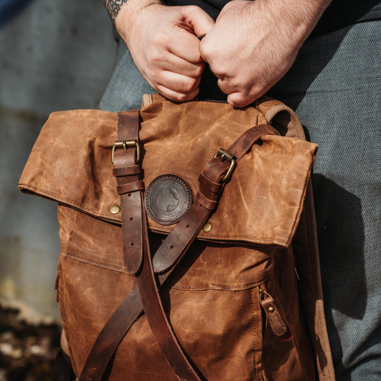 RTWR MTRS Nomad Vintage Backpack - Rottweiler Motors