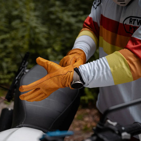 Ride in Retro Style with RTWR MTRS '1969' Vintage Gloves - Rottweiler Motors