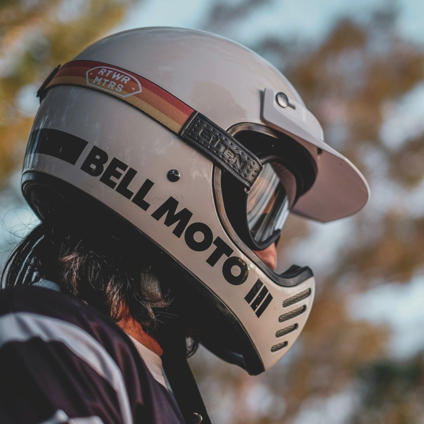 RTWR MTRS 1984 Fennec Motorcycle Goggles – lifestyle view