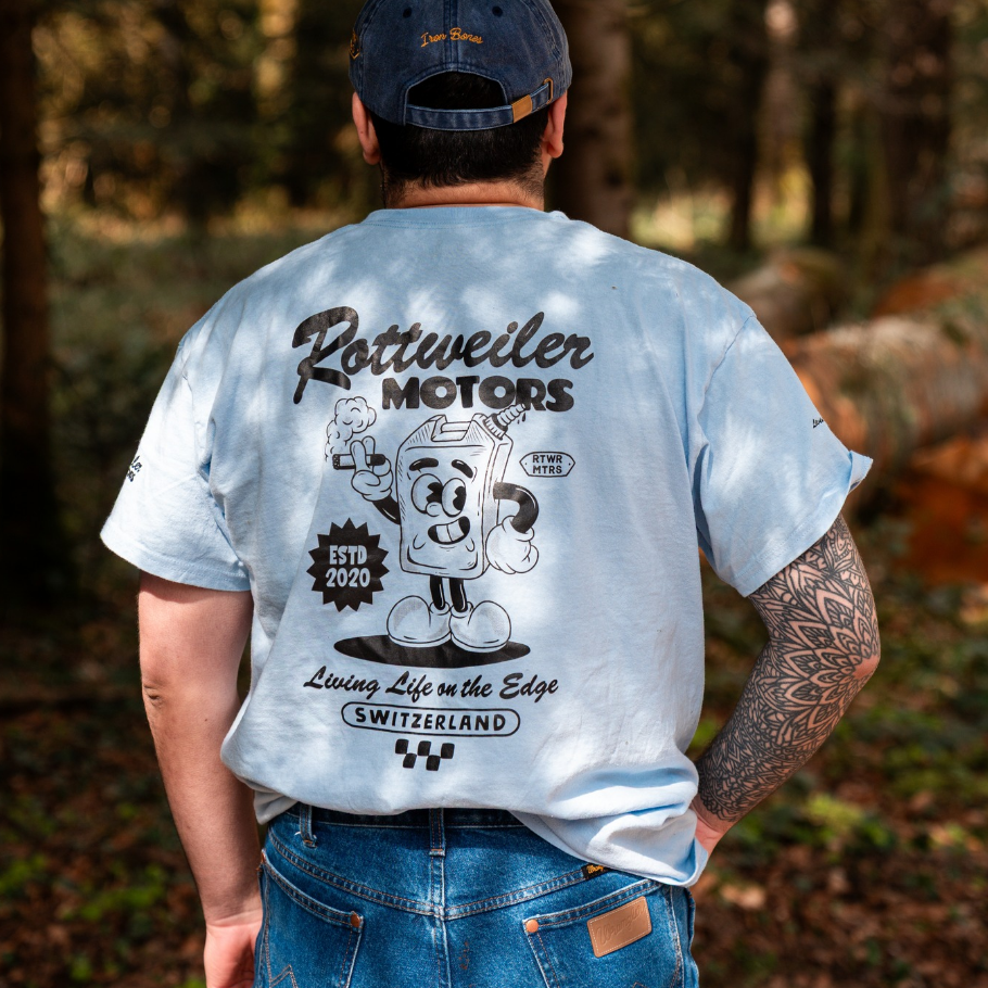 Rottweiler Motors – Living Life on the Edge Oversized T-Shirt