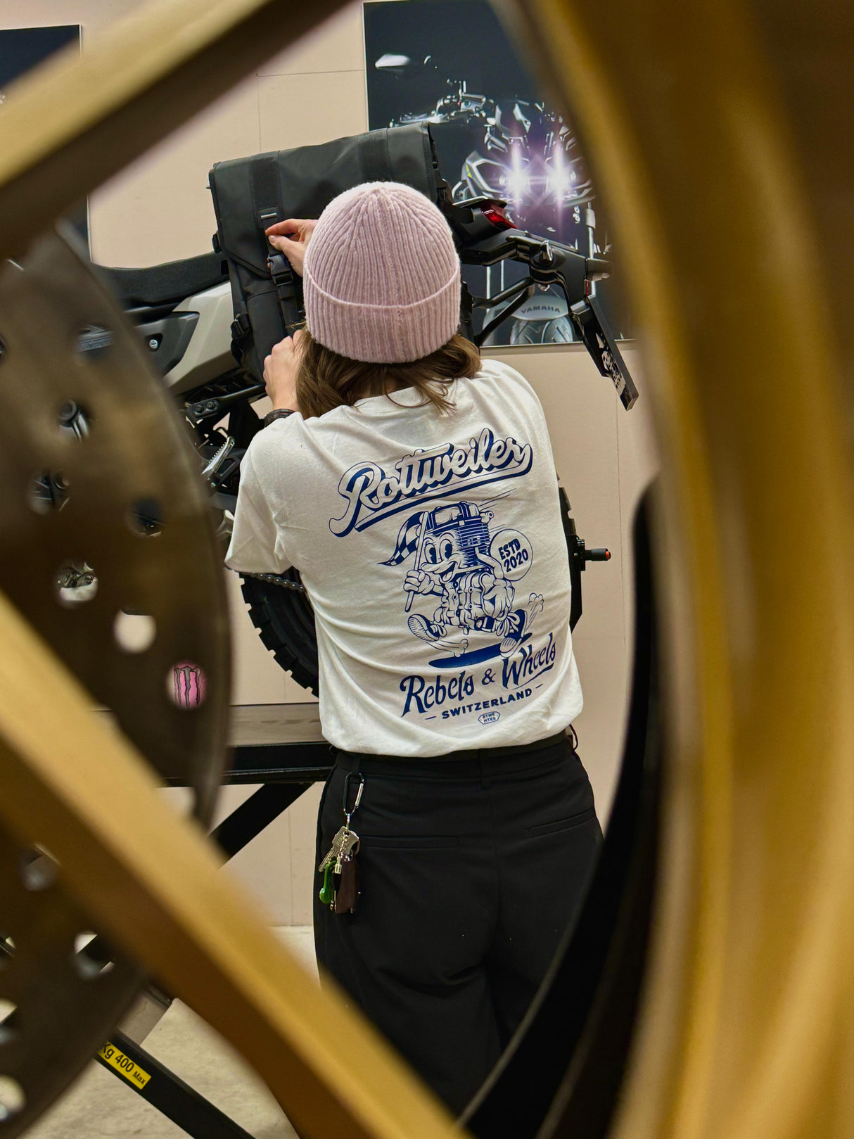 RTWR MTRS "Rebels & Wheels Tee" Oversized T-Shirt