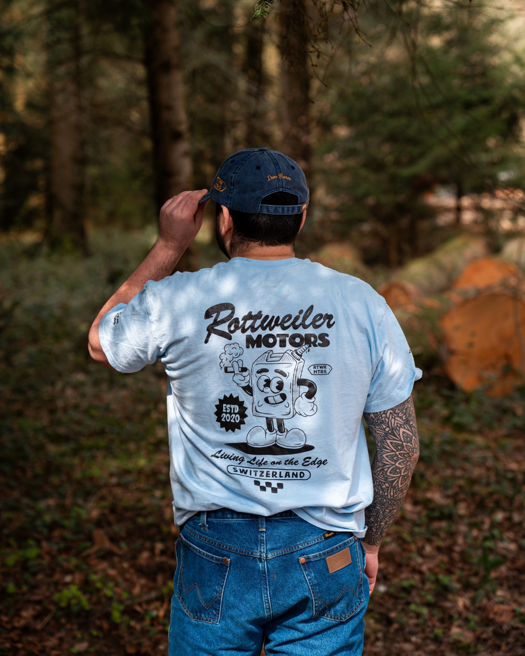 Rottweiler Motors – Living Life on the Edge Oversized T-Shirt