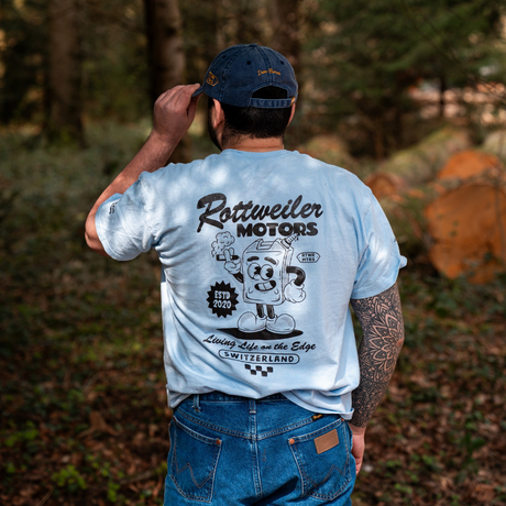 Rottweiler Motors – Living Life on the Edge Oversized T-Shirt