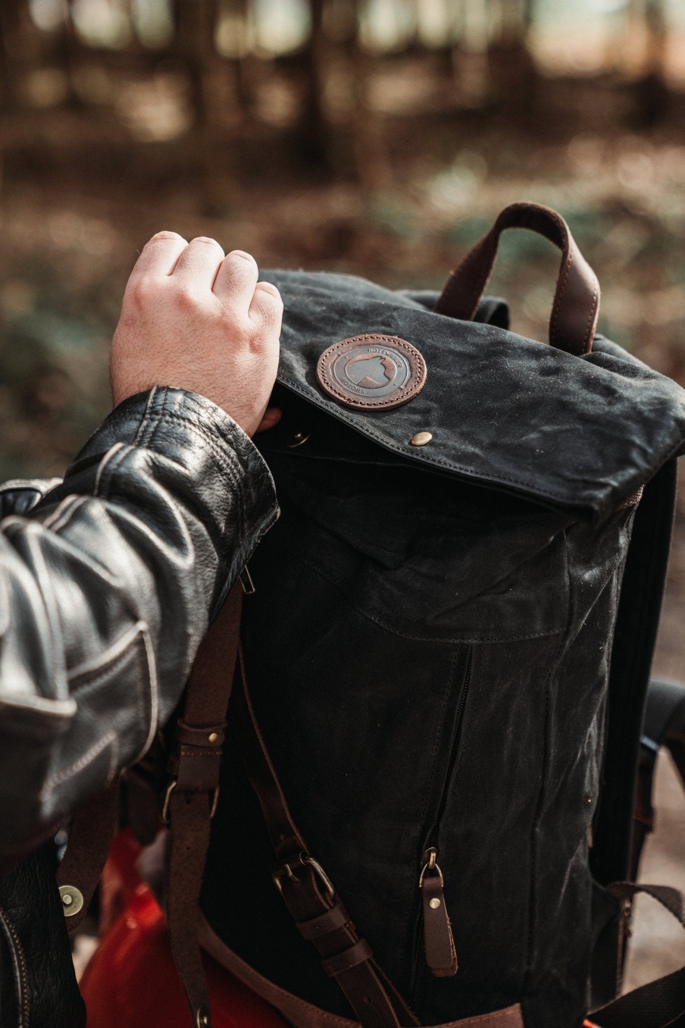 RTWR MTRS Nomad Vintage Backpack – Waxed Canvas & Leather