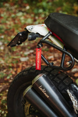 Rottweiler Motors Terrible Influence woven keychain motorcycle detail